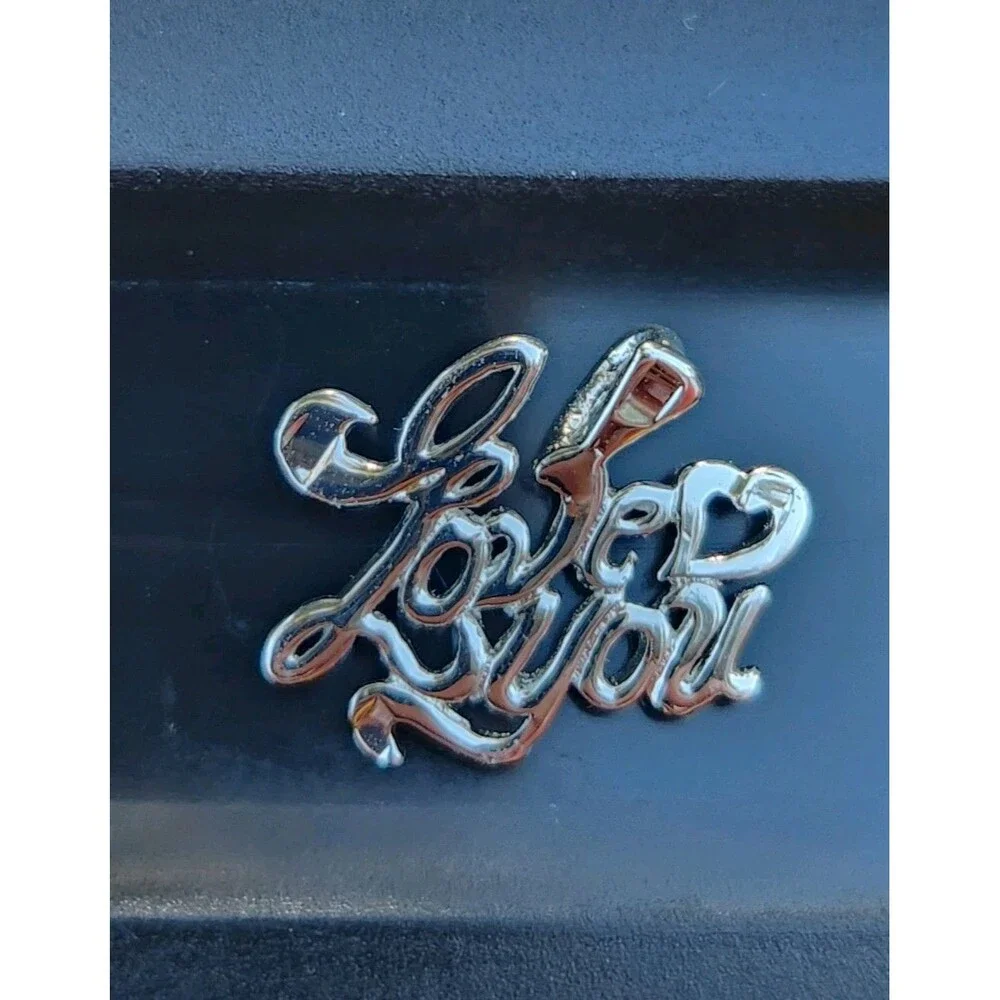 Love You Sterling Silver Pendant. Gift For Her Anniversary Birthday Christmas